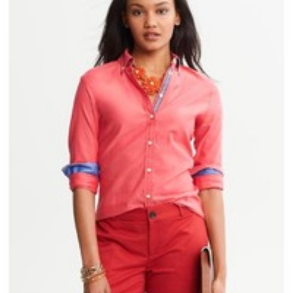 Banana Republic Womens M Button Oxford 